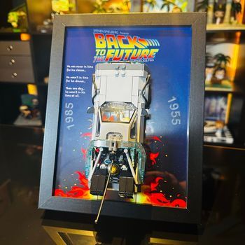 Cadre compatible LEGO DeLorean -  (18×24 cm)