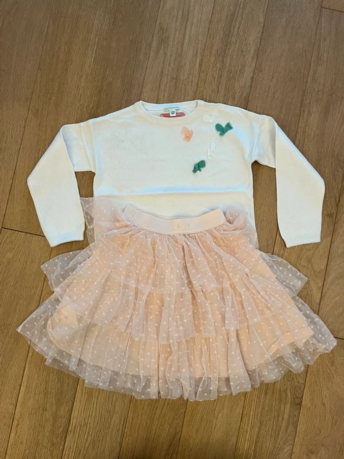 Vend lot de 12 vêtements fille automne hiver vertbaudet 6 ans très bon état - photo numéro 4
