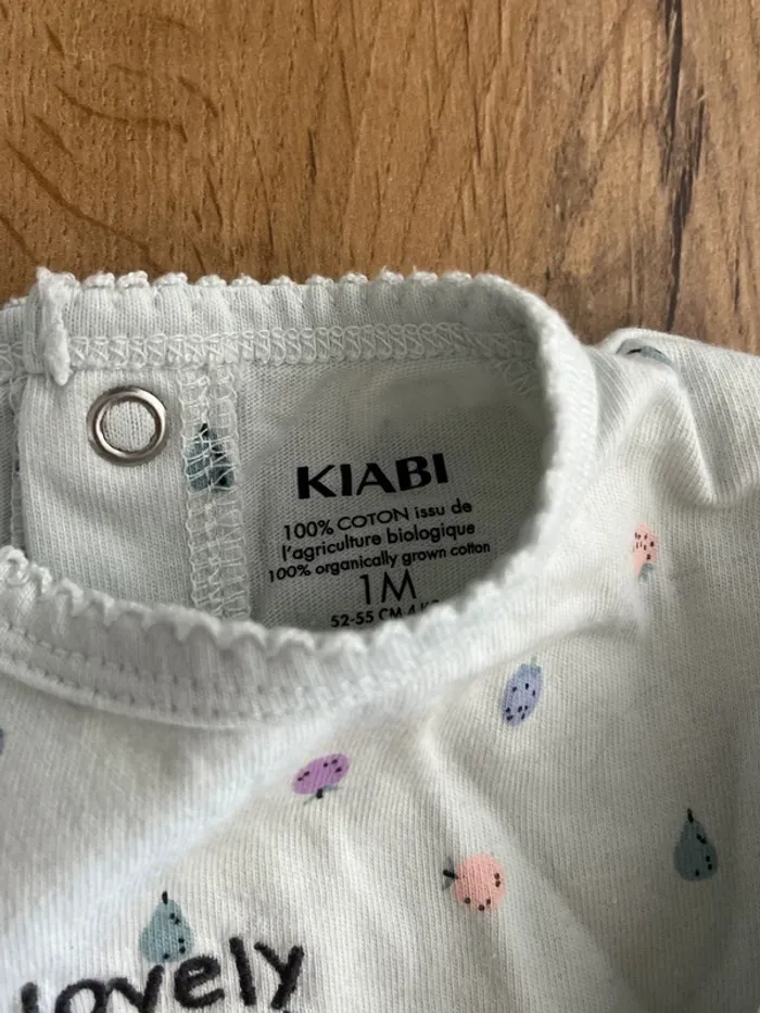 Pyjama grenouillère 1 mois coton kiabi - photo numéro 2