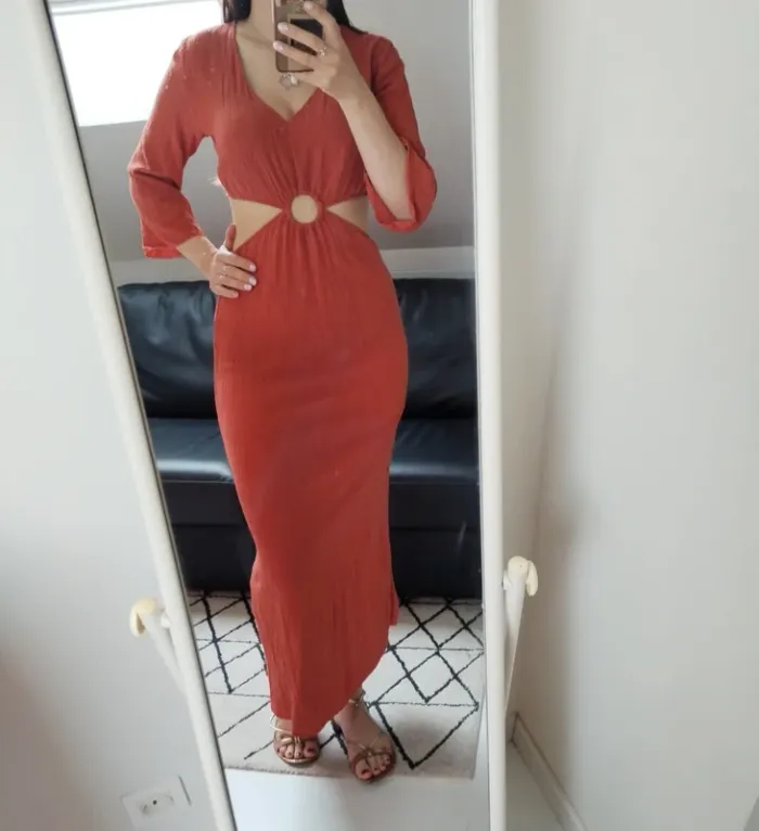 Magnifique robe neuve brique - photo numéro 4