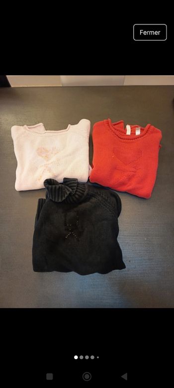 Lot de 3 pulls. Okaidi