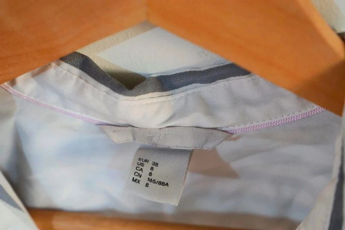 C43 chemise rayé gris H&M 38 - photo numéro 3
