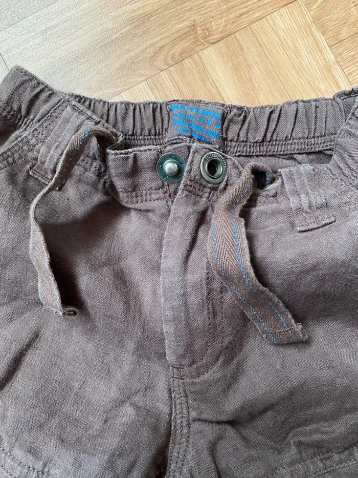 Pantalon réglable en short marron taille 12/18 mois Bout’Chou - photo numéro 2