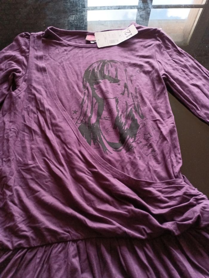 Tunique t-shirt manches longues 12 ans neuf - photo numéro 2