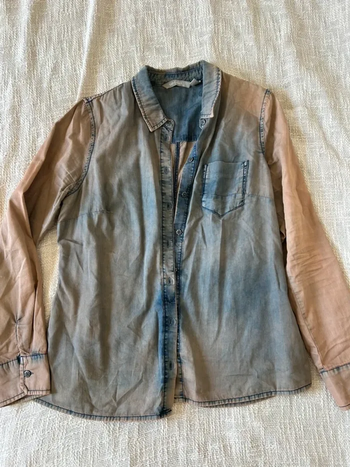 Chemise dégradée bleu/marron Sandwich - Taille 38