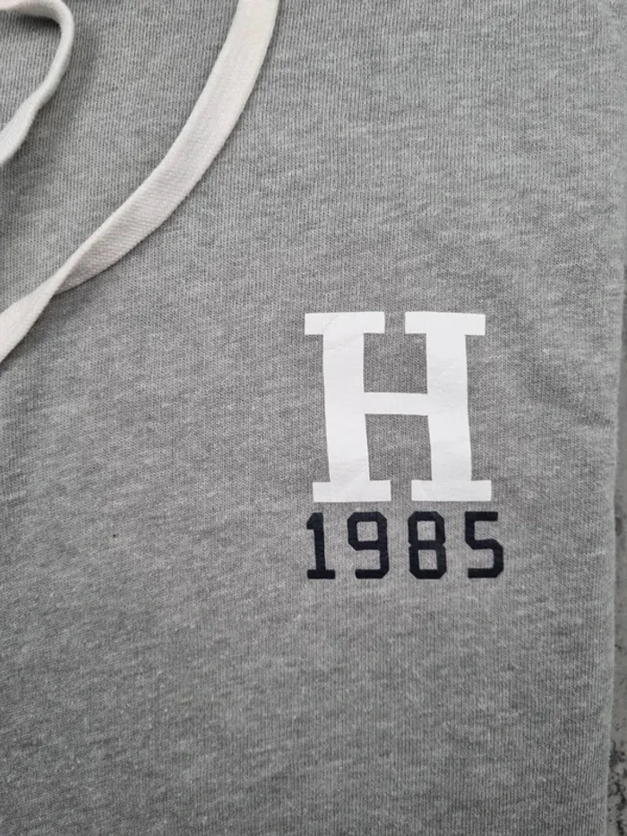 Sweat à capuche Tommy Hilfiger gris – Taille M Femme (mesures en photos) - photo numéro 8