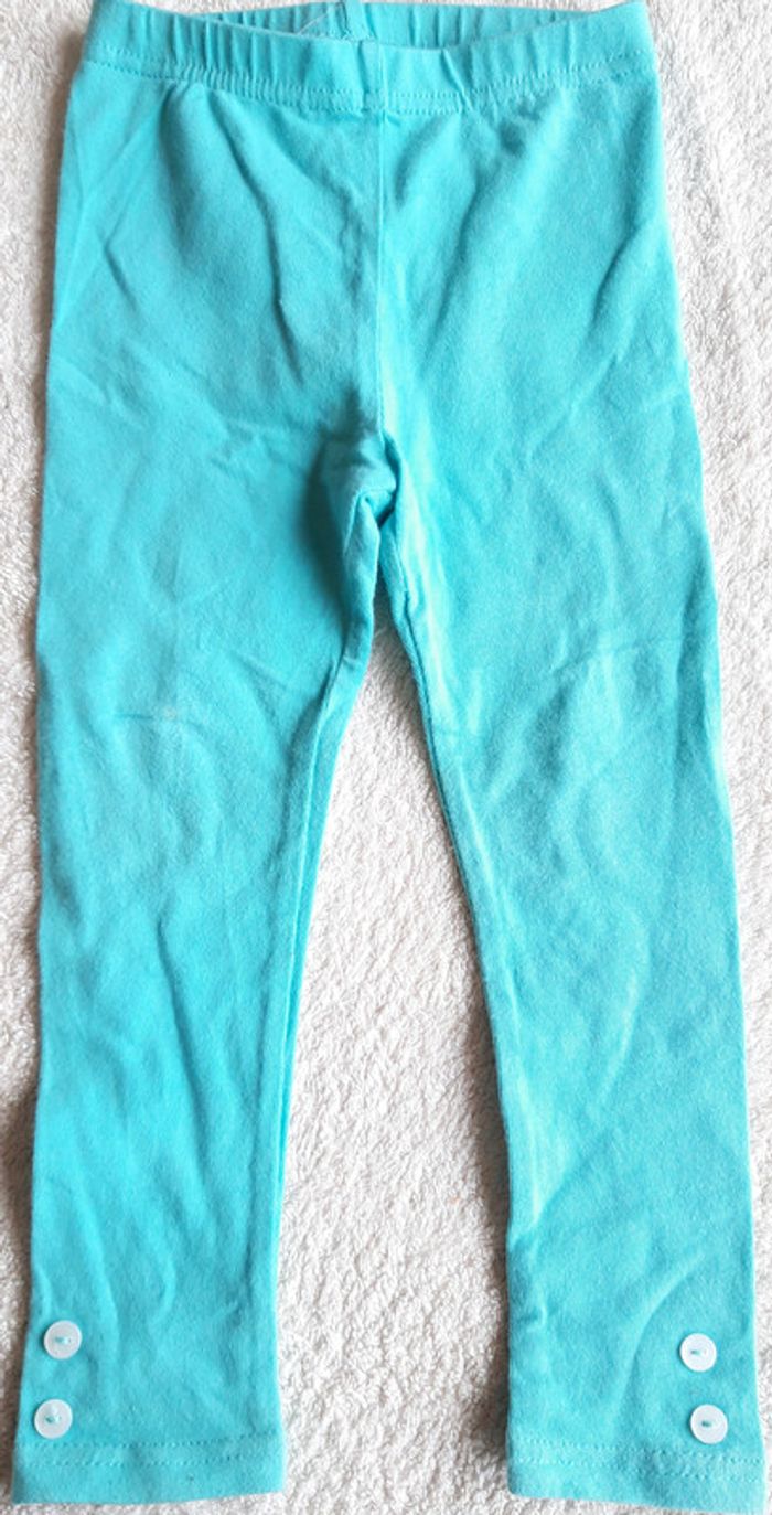 Legging turquoise fille 18-24 mois