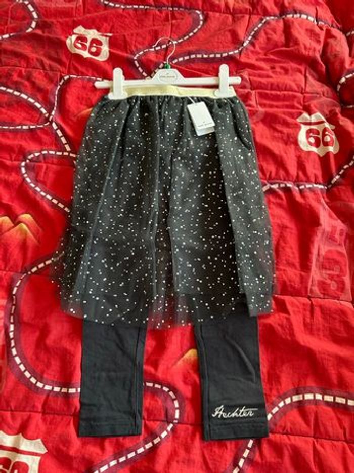 Lot / ensemble Jupe à paillettes + legging Daniel hechter 7 ans / 8 ans neuf
