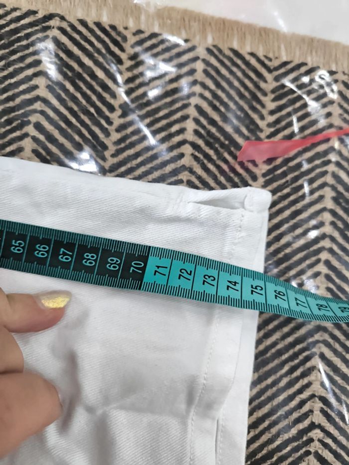 Pantacourt promiss taille 50 blanc neuf - photo numéro 7