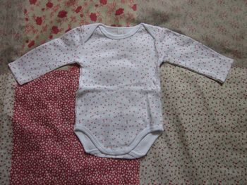 Body manches longues blanc 9 mois