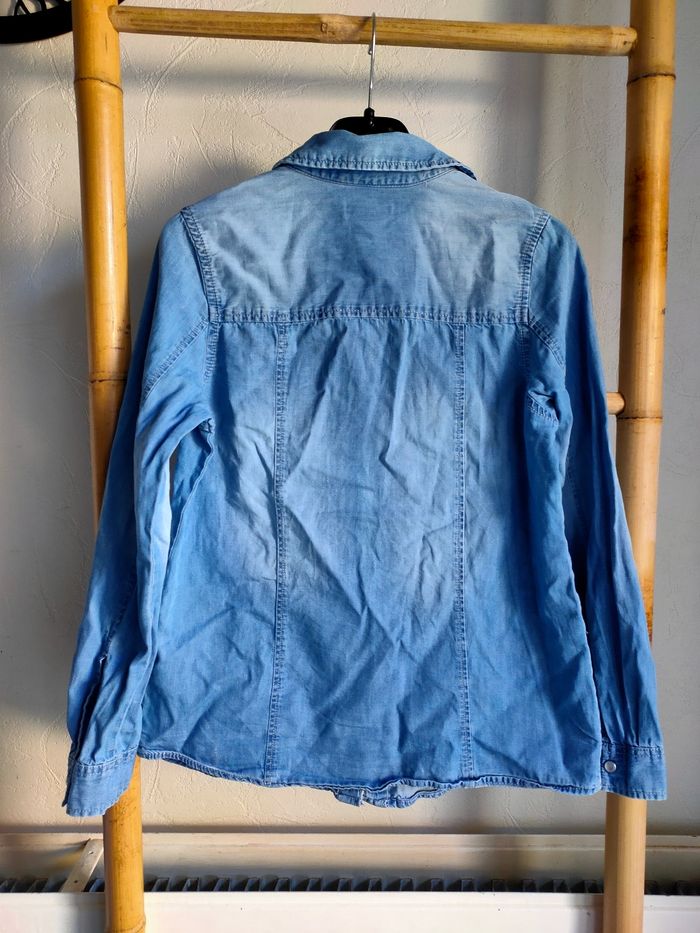 Chemisier en jeans Vertbaudet taille 10 ans - photo numéro 3