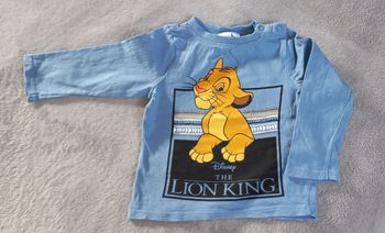 Haut manches longues simba roi lion 9 mois