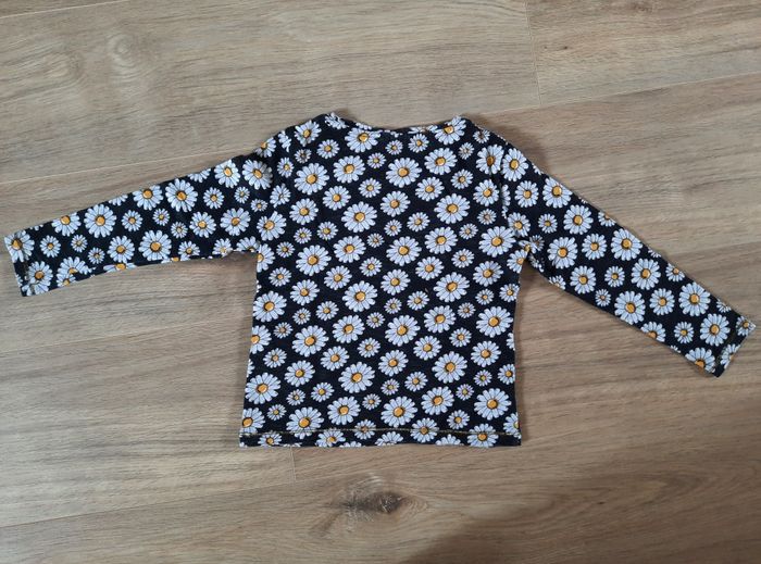 T-shirt manches longues noir à motifs "Marguerites" Orchestra 5 ans - photo numéro 3