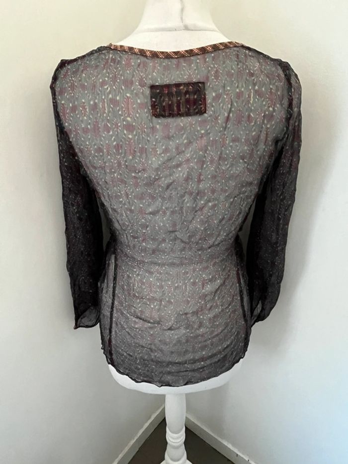 Blouse transparente à motifs one step S - photo numéro 4