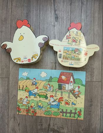 Puzzle le potager des poules Djeco
