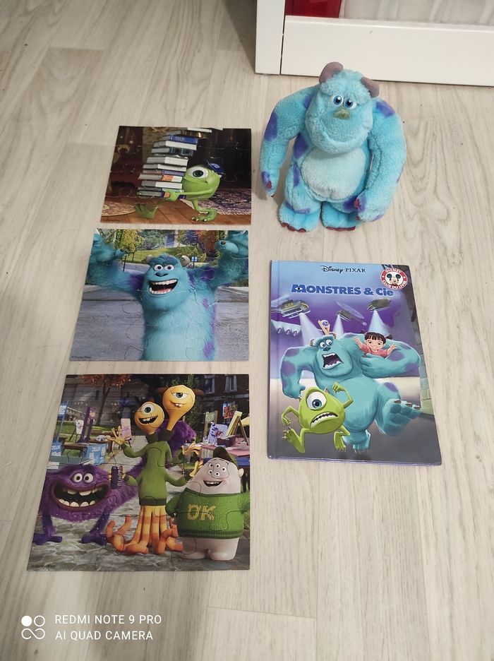 Lot peluche/ livres/ puzzles monstre et cie - photo numéro 2