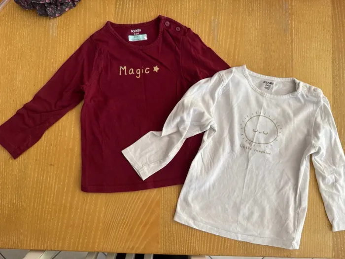 Lot 2 t-shirts 24 mois Kiabi