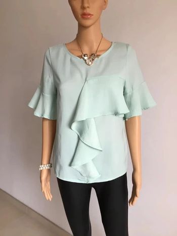 Blouse verte turquoise neuve à manches courtes Morgan taille 38