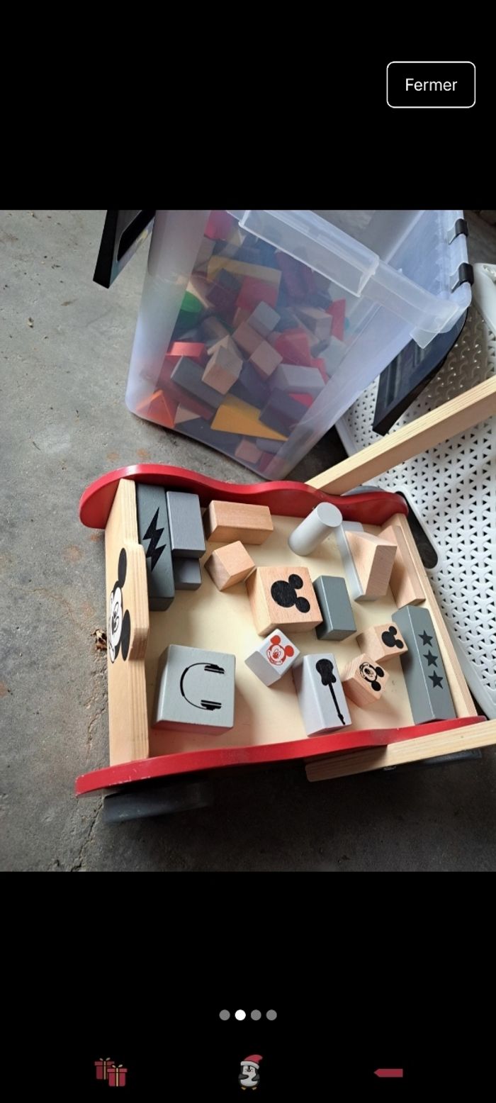 Cubes bois mickey