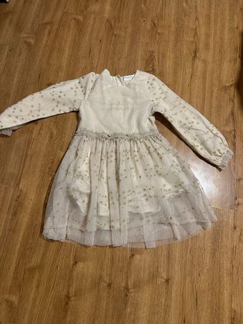 Robe petite fille interdit de me gronder 8 ans or paillettes