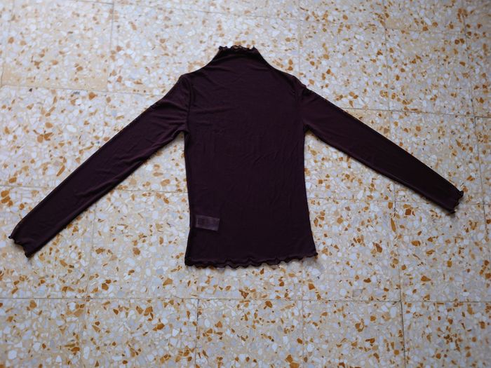 Haut en tulle neuf marron Dasy taille S - photo numéro 4