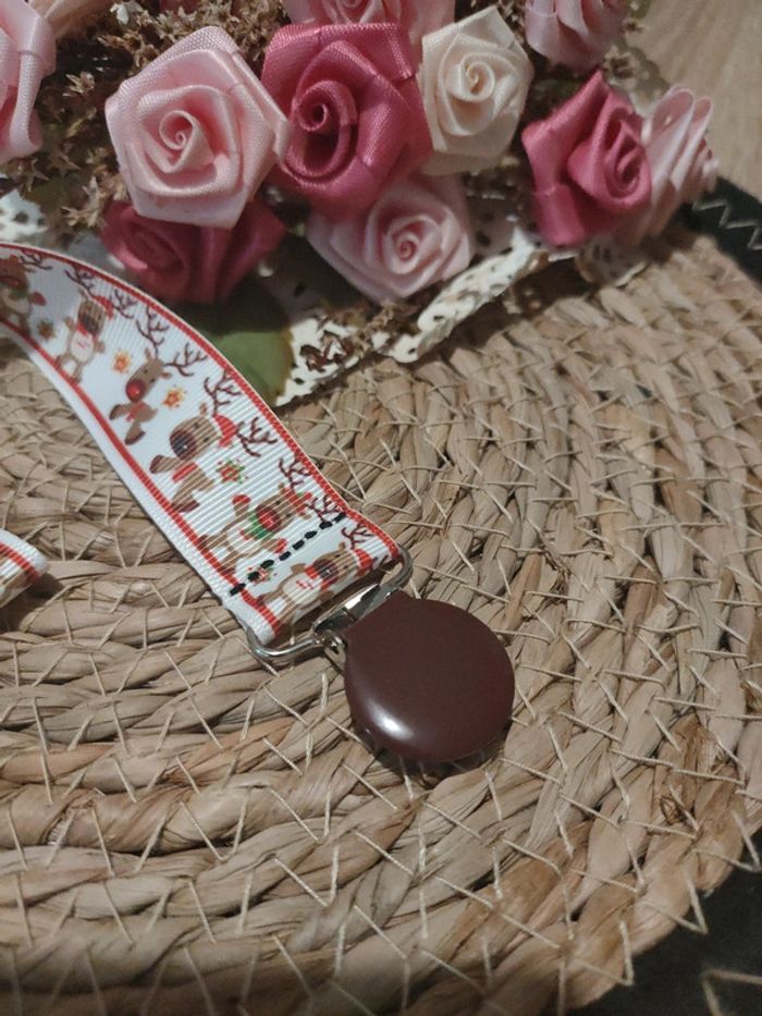🌿Attache tétine Rennes du père Noël🌿 - photo numéro 2