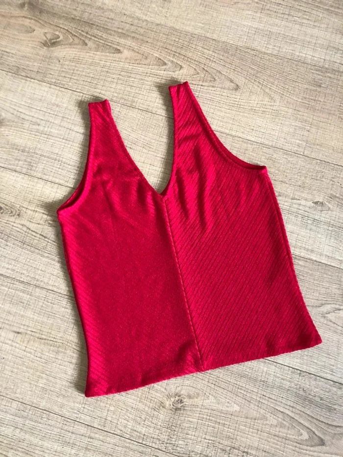 Haut rouge sans manches Mango taille M jamais porté - photo numéro 12