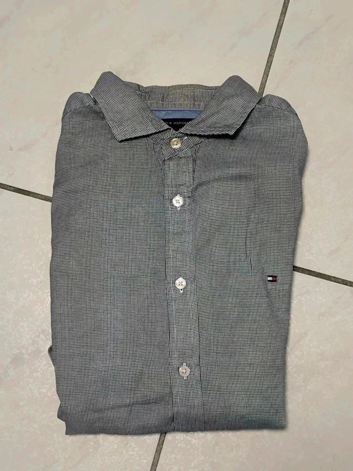 Chemise Tommy Hilfiger vintage Y2K à carreaux fins – Élégance intemporelle - photo numéro 12