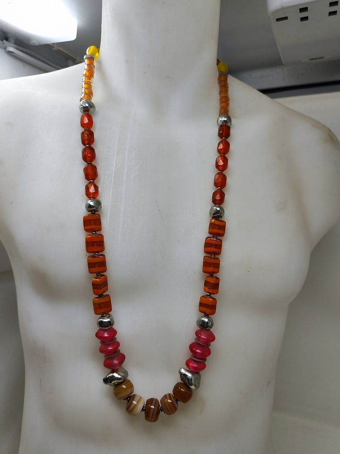 Collier vintage sautoir de style Murano