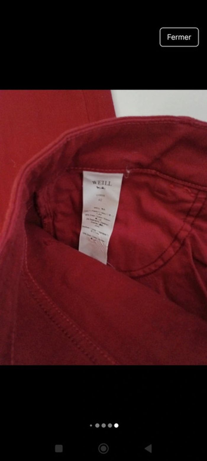 Pantalon jeans femme Weill taille 42 coupe droite rétro vintage - photo numéro 11