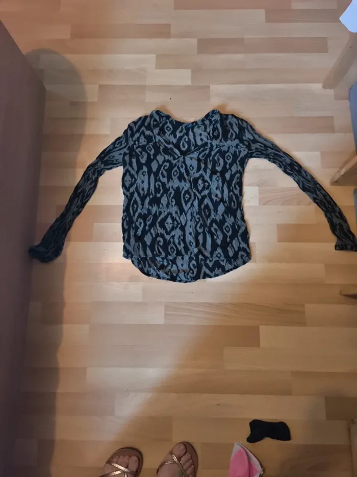 Chemise Kiabi 34-36 kaki et noir - photo numéro 2