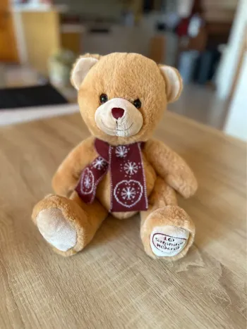 Peluche nounours marron édition Noël – Neuf – La Grande Récré