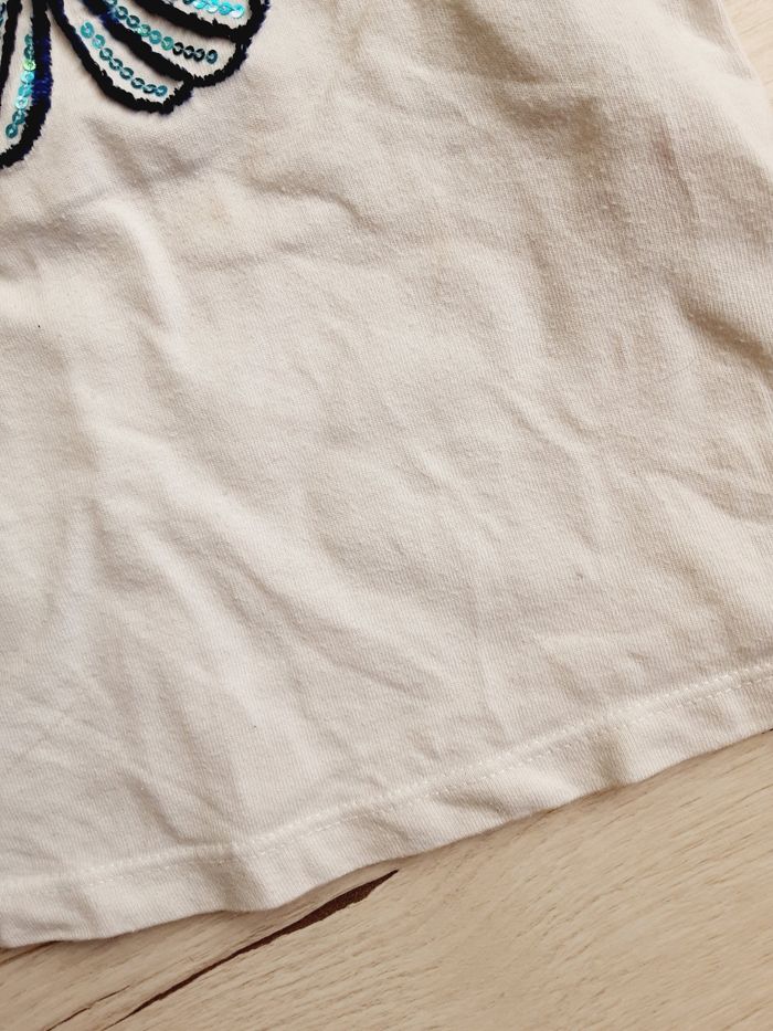 Vêtement fille tee-shirt manches courtes Okaïdi 3 ans papillon - photo numéro 3