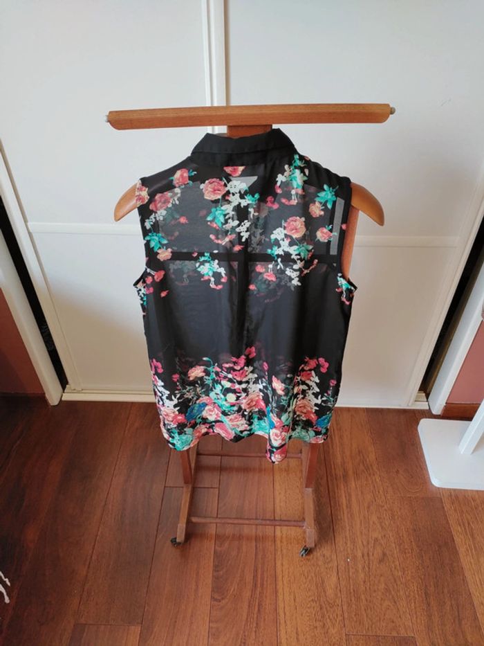 Blouse kiabi transparente à fleurs - photo numéro 2