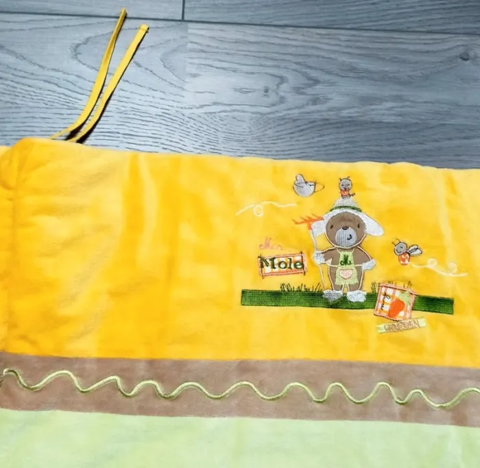 Ensemble turbulette, tour de lit et couverture garçon Ours au jardin - photo numéro 4