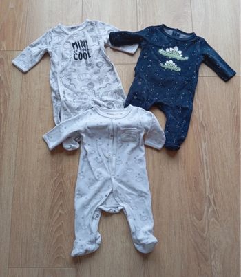 Lot de 3 pyjamas 3 mois