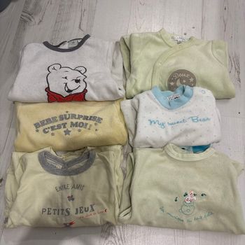 Lot de 5 pyjamas chauds et 1 en coton 3 mois