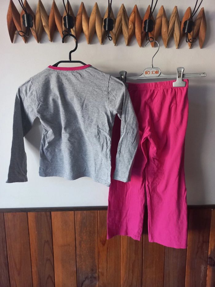Pyjama pantalon rose/gris - photo numéro 3