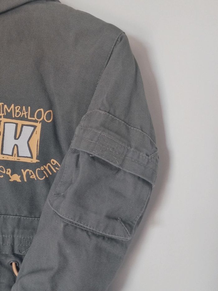 Veste à capuche kaki jaune Kimbaloo Jungle Racing - photo numéro 3
