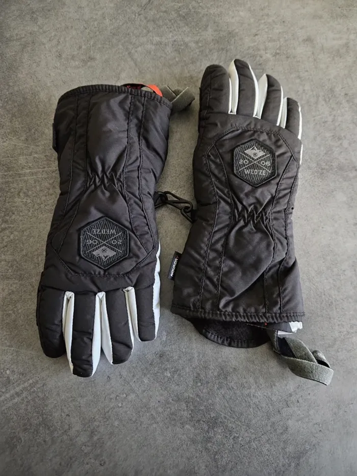 Gants de ski enfant - Taille 6 ans - Wedze - Noir et blanc