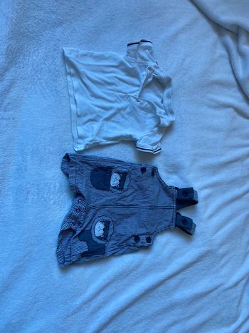 Ensemble salopette et t short
