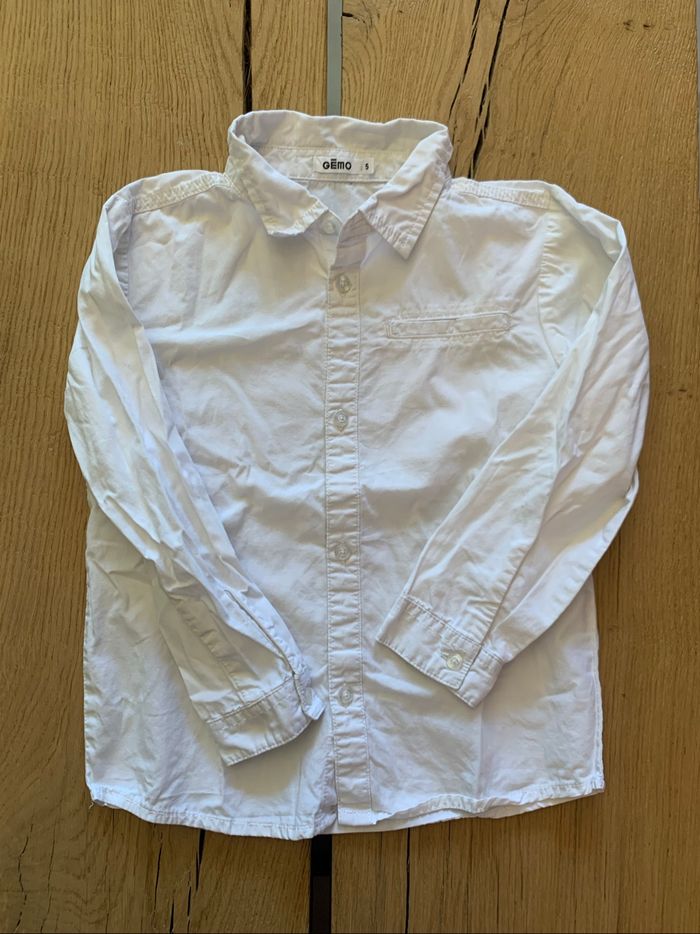 Lot 2 chemises manches longues garçon 5 ans - photo numéro 2