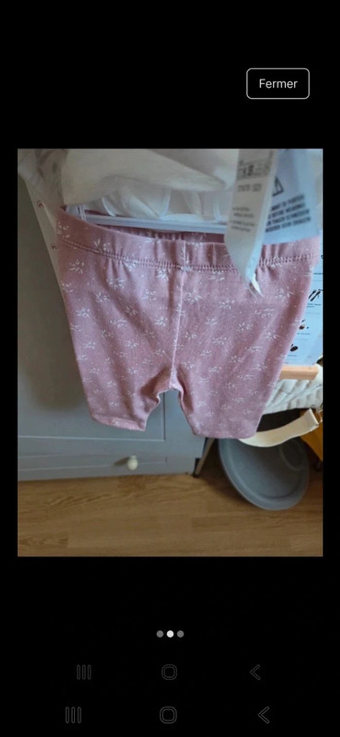 Ensemble 6 mois fille neuf rose fleurs - photo numéro 2