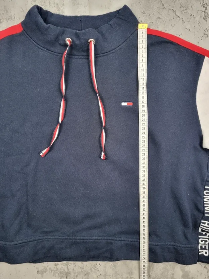 Sweat Tommy Hilfiger bleu marine – Taille XL Femme (mesures en photos) - photo numéro 5