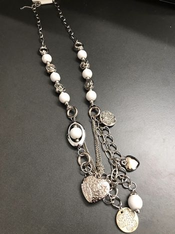 Sautoir fashion blanc