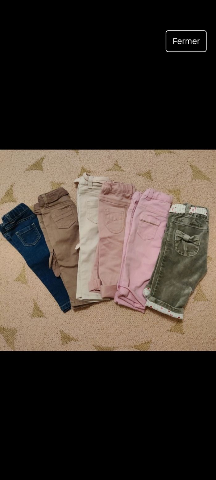 Lot de 6 pantalons