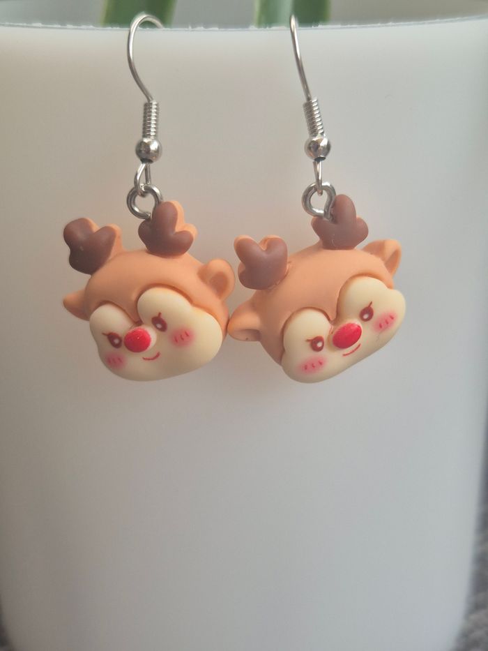 Boucles d’oreilles "Petit Renne de Noël" - photo numéro 2