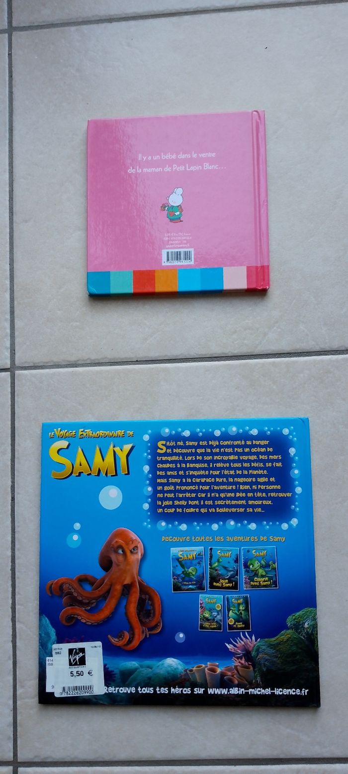 Lot de 4 livres enfants, mini loup, samy,hello Kitty, lapin blanc très bon état. - photo numéro 8