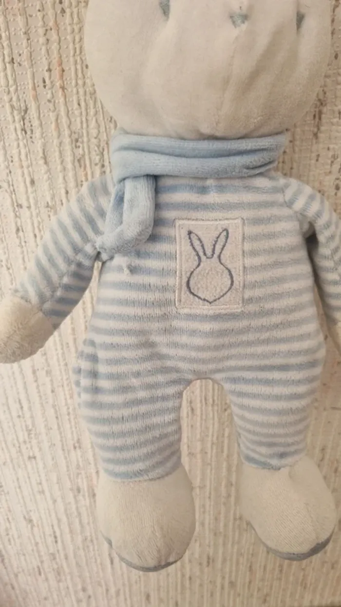 Peluche lapin bleu - photo numéro 4