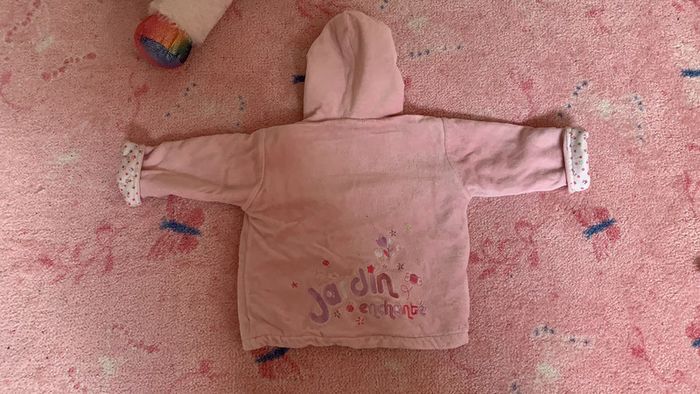 Veste chaude « jardin enchanté » avec capuche taille 9 mois - photo numéro 4